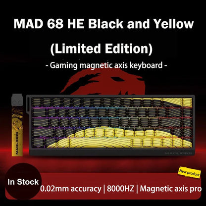 MADLIONS MAD 60/68HE Gaming Magnetic Switch Keyboard, Wired Mechanical Gaming Keyboard with 8K Polling Rate, Rapid Trigger, Hot Swappable RGB 61/68 Keys