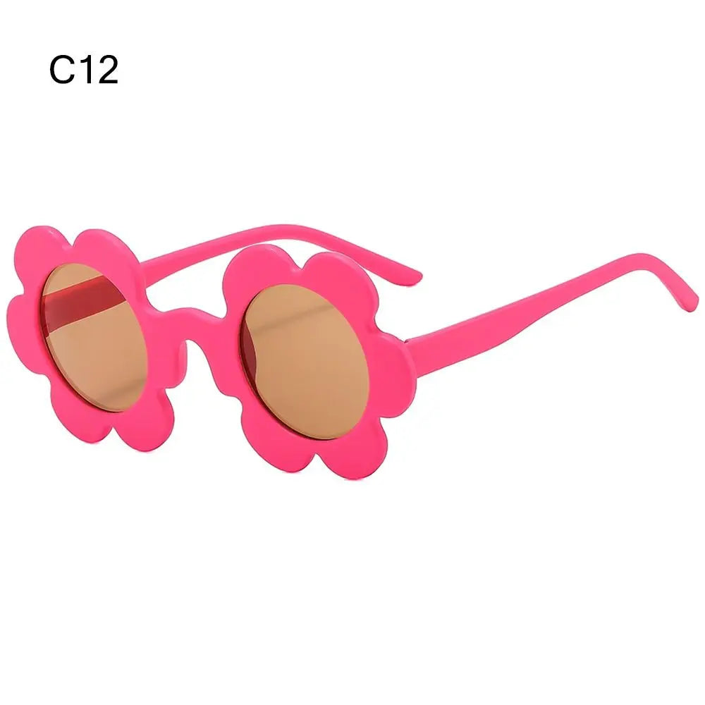 New Trendy Sunflower Sunglasses for Women Retro Round Flower Sun Glasses Fun Novel Disco/Festival/Party Shades for Adults