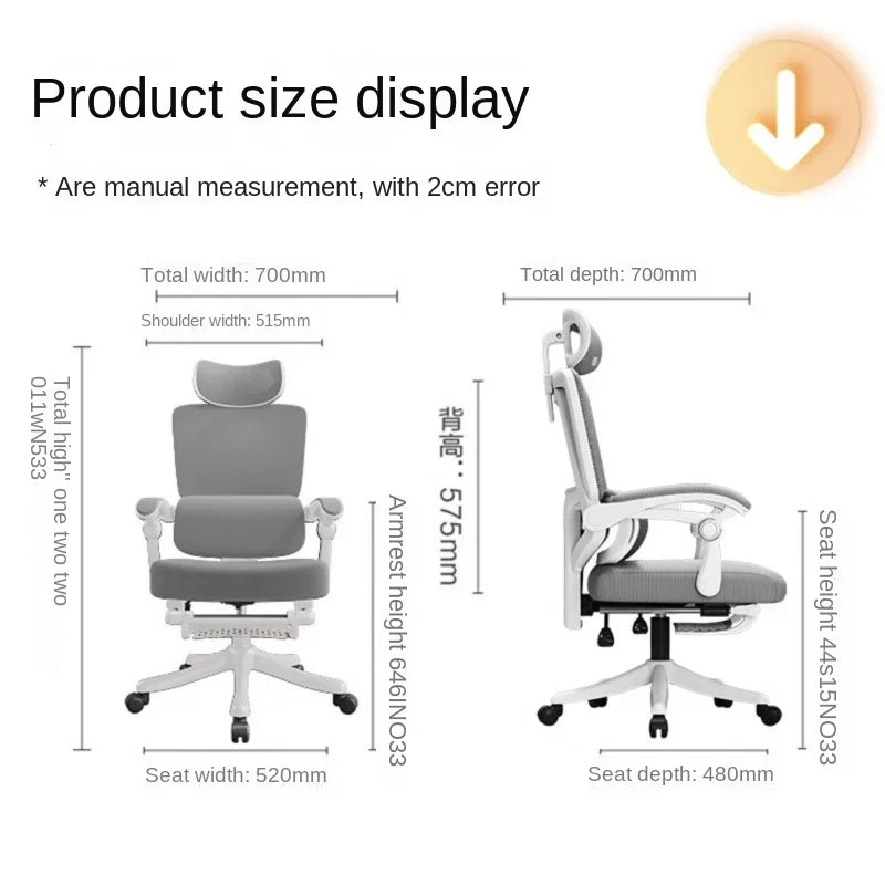 Sedia ergonomica da ufficio in mesh con supporto lombare, sedia da scrivania per computer a schienale alto per adulti, poltrona operativa confortevole per lunghe sessioni