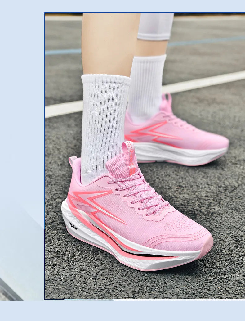 Men's Running Shoes Specialty Marathon Sports Shoes Breathable Lightweight Carbon Plate Women's Trend Athletic Sneakers Women