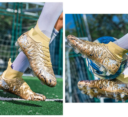Nouvelles chaussures de football professionnelles pour hommes, chaussures de football antidérapantes, unisexes, respirantes, chaussures de futsal, nouvelles chaussures à crampons, livraison directe, ultralégères