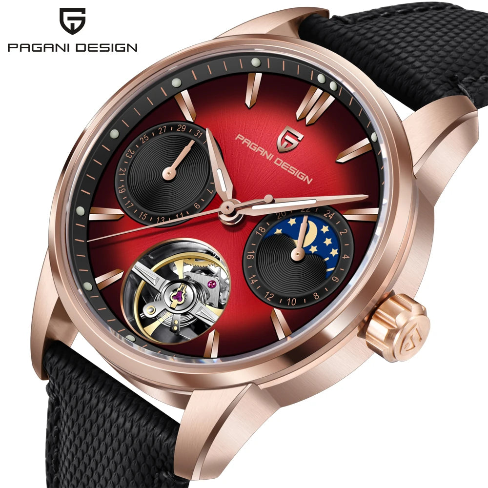 Pánske hodinky Pagani Design, nový model, luxusné mechanické hodinky s automatickým náťahom, 41 mm, z nehrdzavejúcej ocele, vodotesné do 10 barov, štýl „pilot“