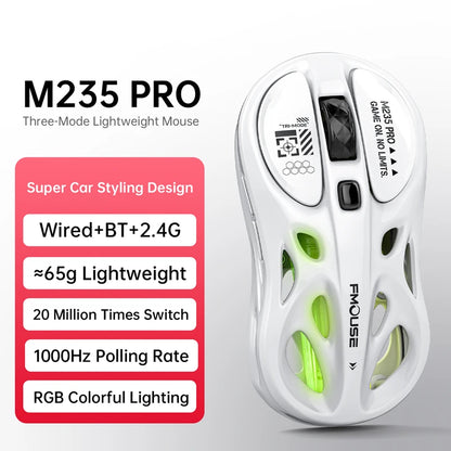 Draadloze 2.4G tri-mode RGB-gamingmuis met hol, lichtgewicht ontwerp, Chroma-verlichting, bekabeld, Bluetooth, e-sports muiscontroller