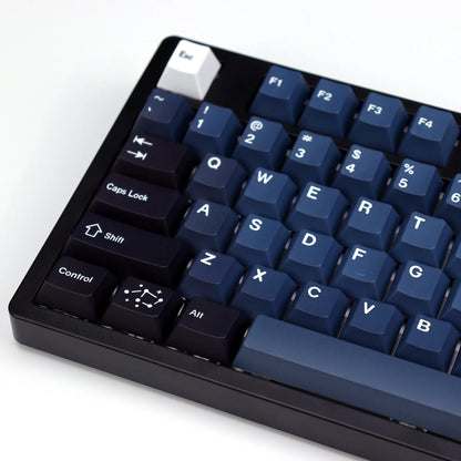 „KBDiy Clone GMK Galaxy“ PBT retro klavišų dangteliai, skirti „Aula 60“ mechaninei klaviatūrai, žaidėjams, su atskirtu tarpo klavišu, „Cherry“ profilio „Alice“ klavišų dangteliai