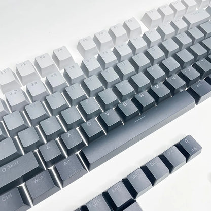 Gradient backlit RGB Gamer Keycaps For Mx Switch Mechanical Keyboard OEM Profile PBT Keycap White Blue ISO Layout Key caps DIY