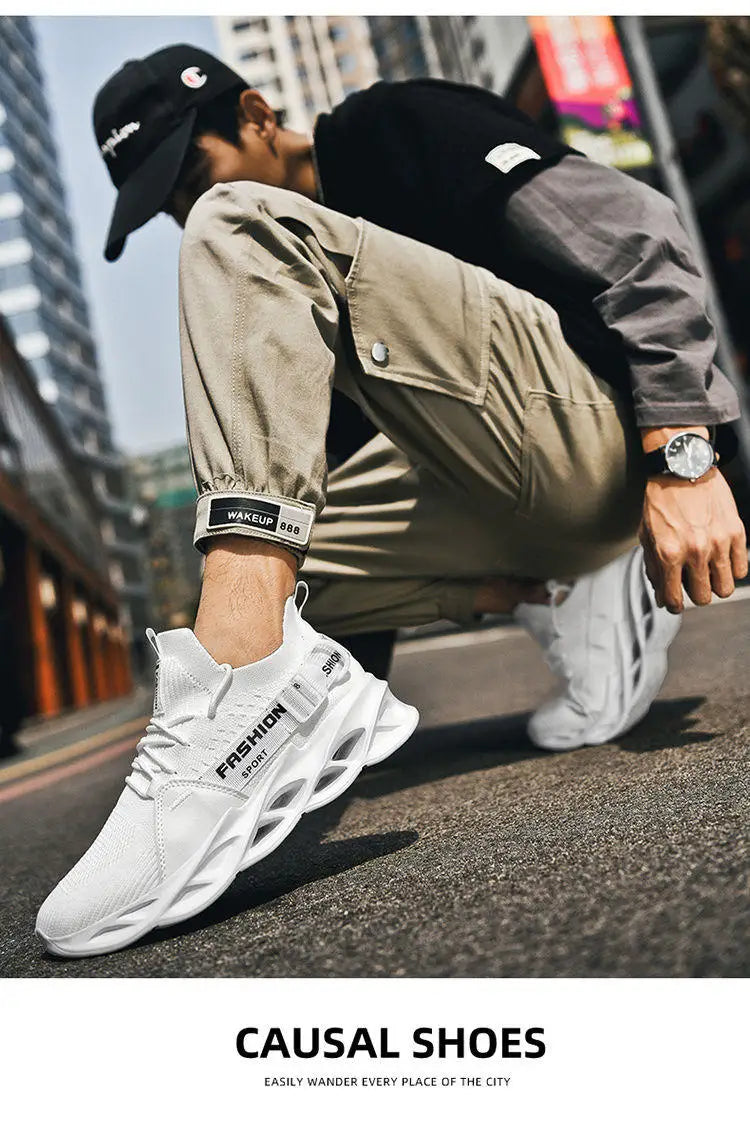 Sneakers casual viola alla moda per donna e uomo, scarpe da corsa Blade, taglie grandi 48, scarpe sportive leggere e traspiranti, sneakers da uomo in rete