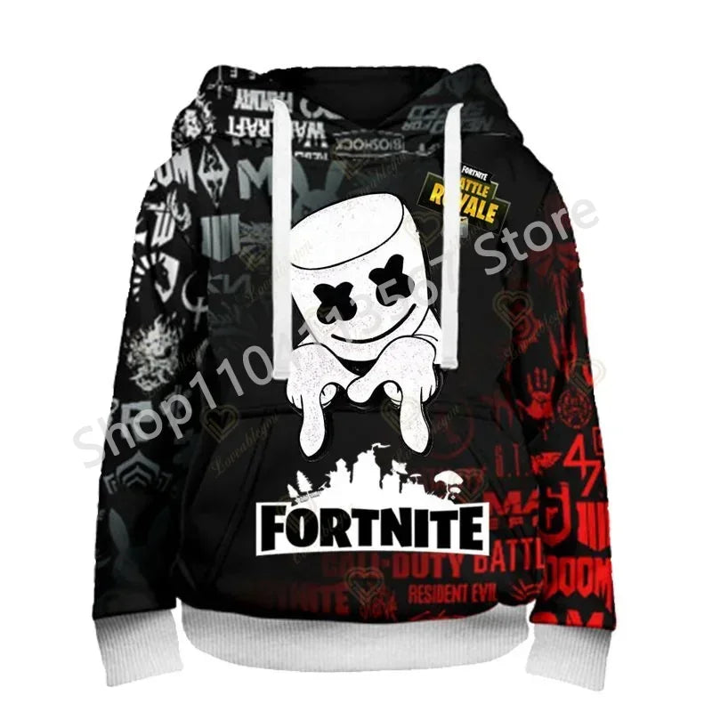 Φούτερ με Κουκούλα Llama Battle Royale F-Fortnited με 3D Εκτύπωση για Άνδρες, Γυναίκες και Παιδιά, Αγόρια και Κορίτσια, Streetwear Πουλόβερ, Πράσινα Τοπ