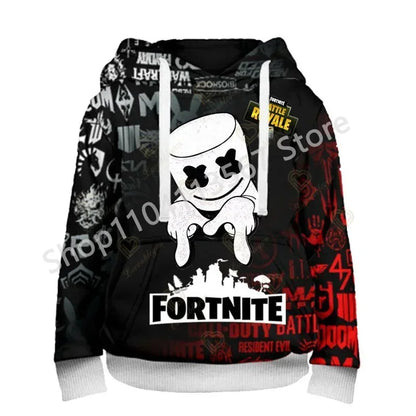 Φούτερ με Κουκούλα Llama Battle Royale F-Fortnited με 3D Εκτύπωση για Άνδρες, Γυναίκες και Παιδιά, Αγόρια και Κορίτσια, Streetwear Πουλόβερ, Πράσινα Τοπ
