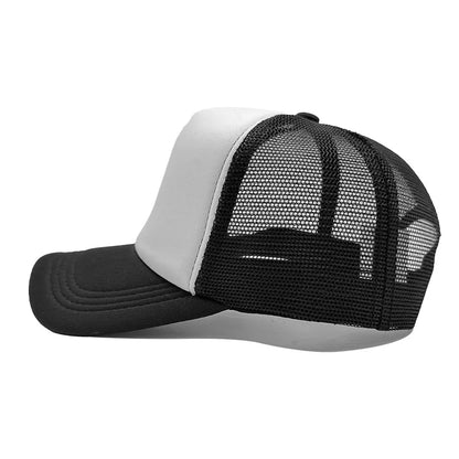 Sponge Mesh Baseball Cap - Unisex Solid Color Trucker Hat Adjustable UV Protection Fashion Breathable Snapback Sun Hat