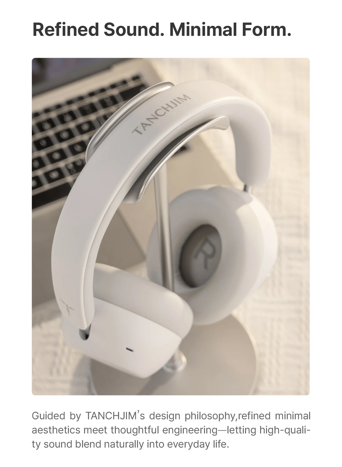 TANCHJIM RITA HiFi Bluetooth Headset Wireless & Wired ANC Headphones, Bluetooth 6.0 LDAC Over-Ear Headphones with 40mm Dynamic Driver, Gaming Headset with ENC & 3.5mm Audio Cable