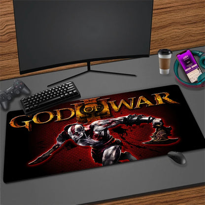 Xxl Mouse Pad God of War Gaming Accessories Keyboard Computer Desk Mat Game Big Carpet 90x40 Large Gamer Cabinet Table Mousepad