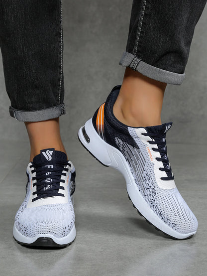 Herrenschuhe, lässige Herrenschuhe, atmungsaktives Mesh, Luftpolsterung, weiche Sohle, modische Sportschuhe im Color-Block-Design