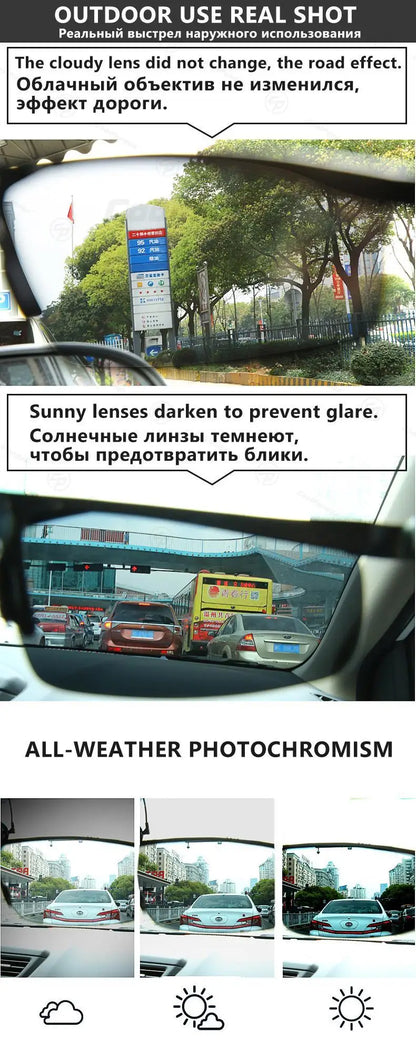 CoolPandas Photochromic Sunglasses Men Polarized Rimless Outdoor Sport Driving Glasses Day Night Chamelon Goggle zonnebril heren