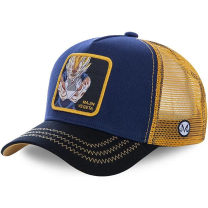 Casquette Dragon Ball Son Goku pour l'été, casquette de voyage à visière, casquette pour homme brodée, style hip-hop en maille, visière pare-soleil, casquette de baseball, sport de plein air