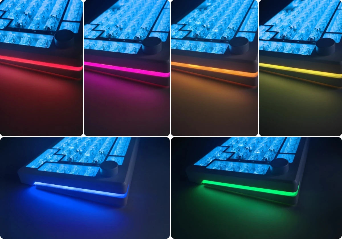 MAIMOOO KX75 75% Keyboard Kit Hotswap Transparent Full RGB Backlit 2.4GHz/ Bluetooth Macro Custom DIY Mechanical Keyboard