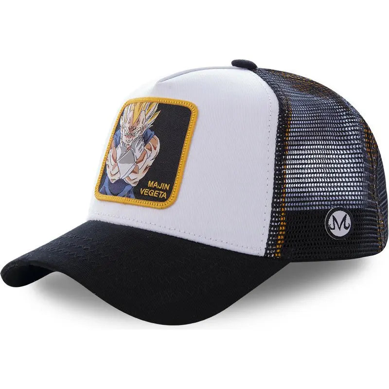 Casquette Dragon Ball Son Goku pour l'été, casquette de voyage à visière, casquette pour homme brodée, style hip-hop en maille, visière pare-soleil, casquette de baseball, sport de plein air