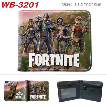 Fortnites Wallets for Kids Anime Fortress Night Wallet Cartoon Card Holder Bag Leather Short Purse Fashion Fold Purses Boys Gift