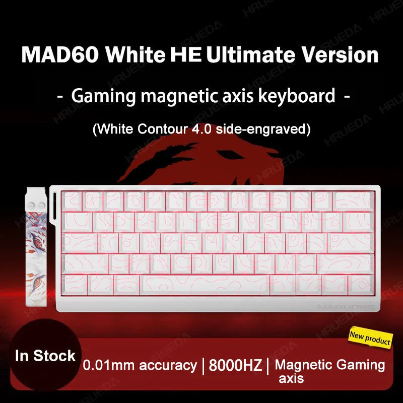 MADLIONS MAD 60/68HE Gaming Magnetic Switch Keyboard, Wired Mechanical Gaming Keyboard with 8K Polling Rate, Rapid Trigger, Hot Swappable RGB 61/68 Keys