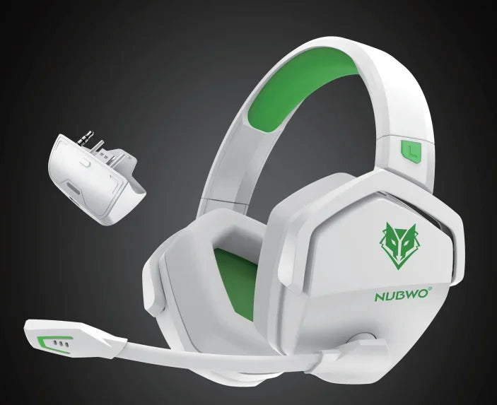 NUBWO G06 Double Casque Gaming Sans Fil 2.4GHz Bluetooth 5.3 avec Micro pour PS5, PS4, PC, Mobile, Switch, Son Stéréo pour Joueurs