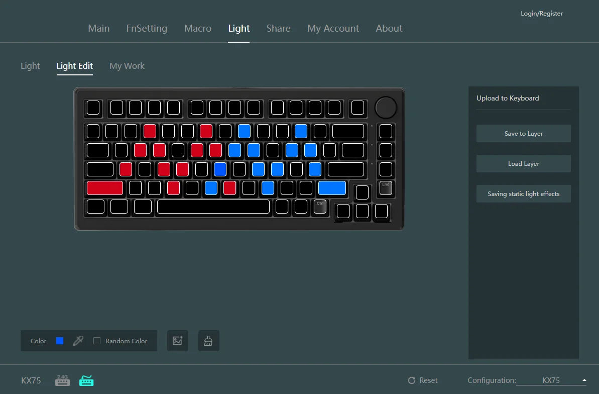 MAIMOOO KX75 75% Keyboard Kit Hotswap Transparent Full RGB Backlit 2.4GHz/ Bluetooth Macro Custom DIY Mechanical Keyboard