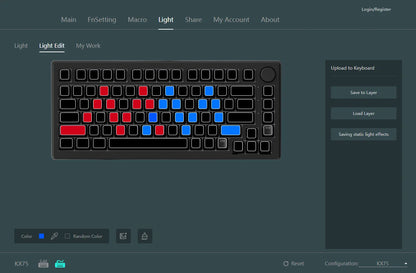 MAIMOOO KX75 75% Keyboard Kit Hotswap Transparent Full RGB Backlit 2.4GHz/ Bluetooth Macro Custom DIY Mechanical Keyboard