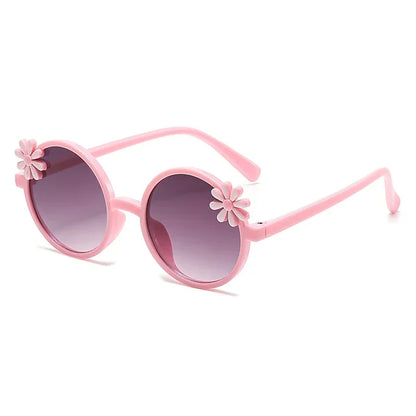New Children's Glasses Floret Anti-ultraviolet Fashion Children's Sunglasses Outdoor Shading Travel Children's Mirror Eyewear