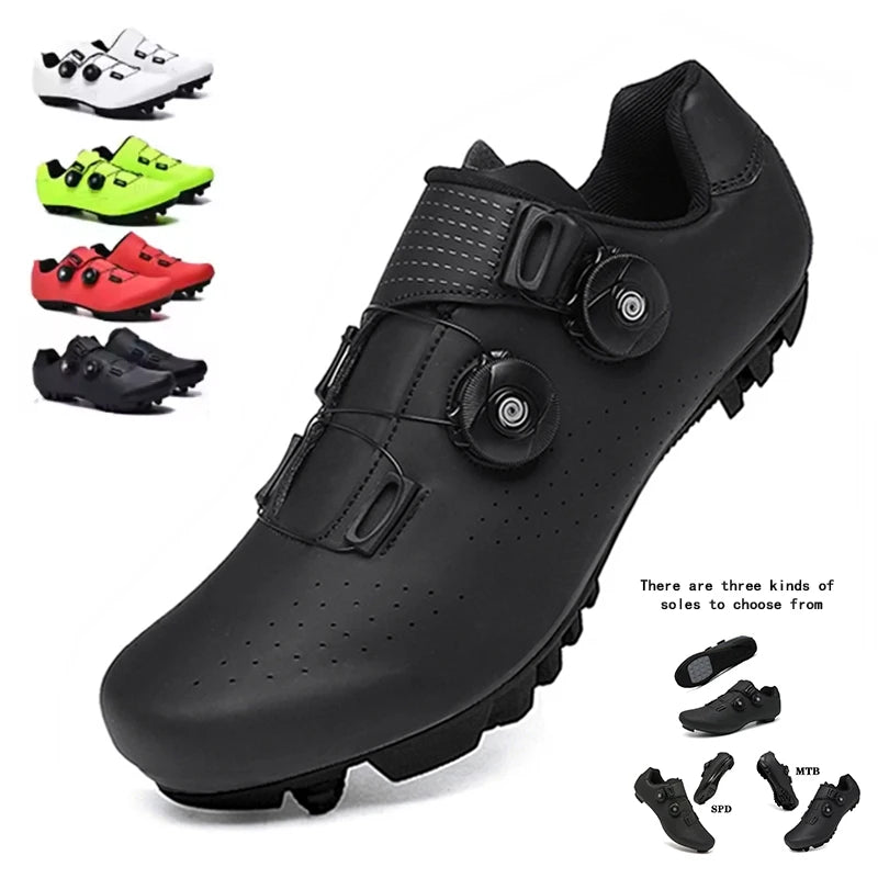 Sapatilhas de Ciclismo Novas para Homem, Auto-Bloqueantes, para Corrida de Estrada, Sapatilhas de Treino sem Bloqueio, Sapatilhas de Ciclismo para Mulher com Encaixes SPD