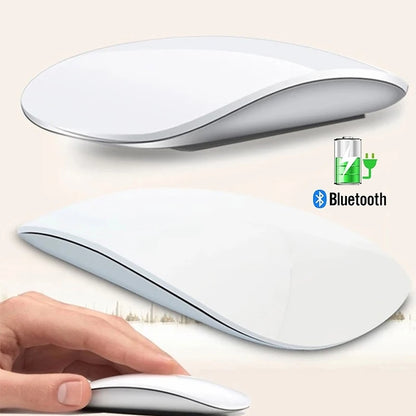 Magic Dual Mode Wireless Mouse Bluetooth Rechargeable Touch Mouse for MacBook, Laptop & PC, Slim Ergonomic Bluetooth Wireless Mouse