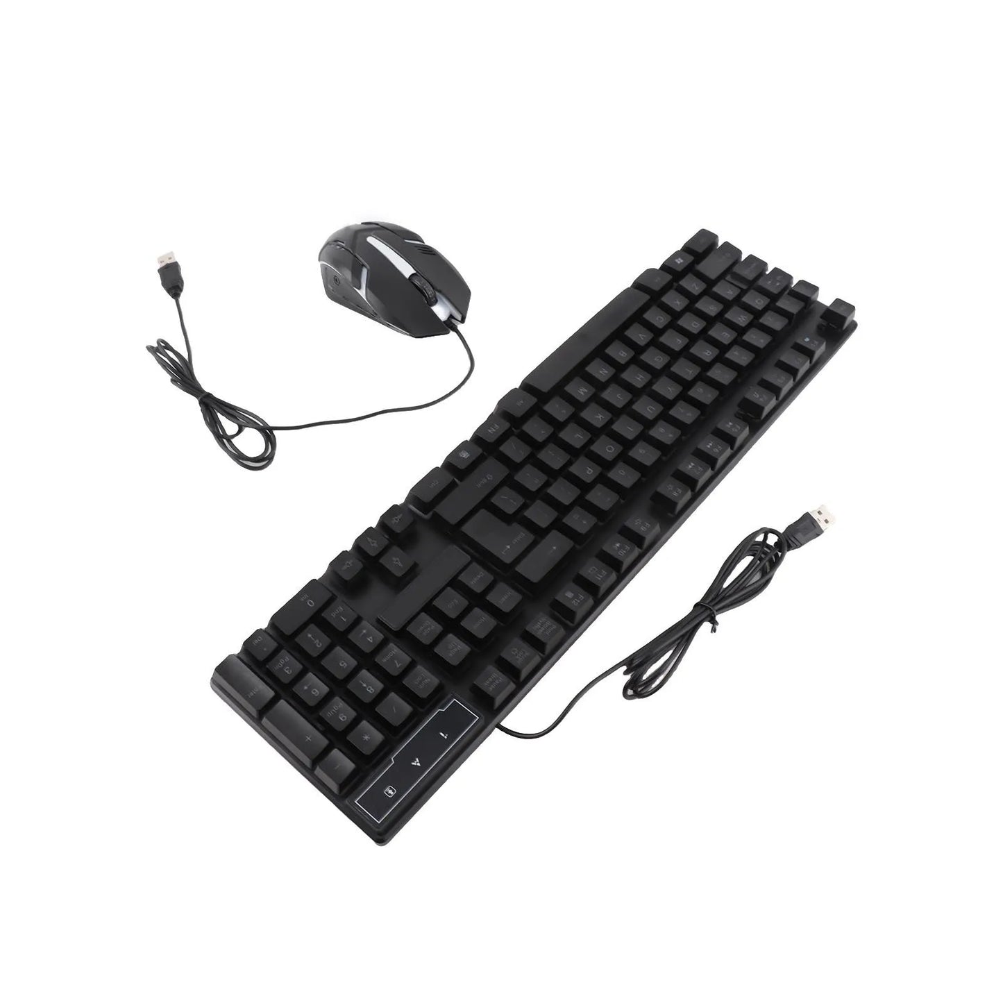 Keyboard Mouse Combo 4-piece Gaming Combo Ergonomic 104 Keys Keyboard 4-color Breathing Light Mouse Headset Anti-slip Mouse Pad