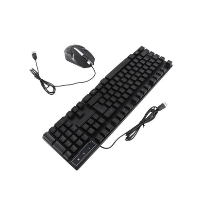 Keyboard Mouse Combo 4-piece Gaming Combo Ergonomic 104 Keys Keyboard 4-color Breathing Light Mouse Headset Anti-slip Mouse Pad