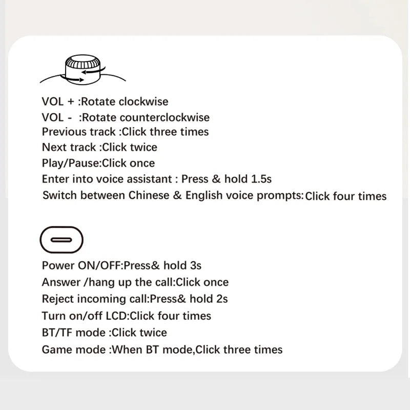 Wireless Bluetooth Headset with RGB Digital Display, Card Reader, Long Battery Life, HiFi Sound & Noise Reduction Earphones