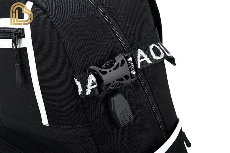 Ultima Knight F-Fortnited Battle Royale Backpack with USB Charging Anime Figures Study Stationery Compartment for Students