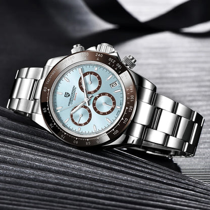 Orologio da uomo PAGANI DESIGN – Modello con quadranti colorati, orologio da polso al quarzo di lusso, cronografo dotato di un movimento