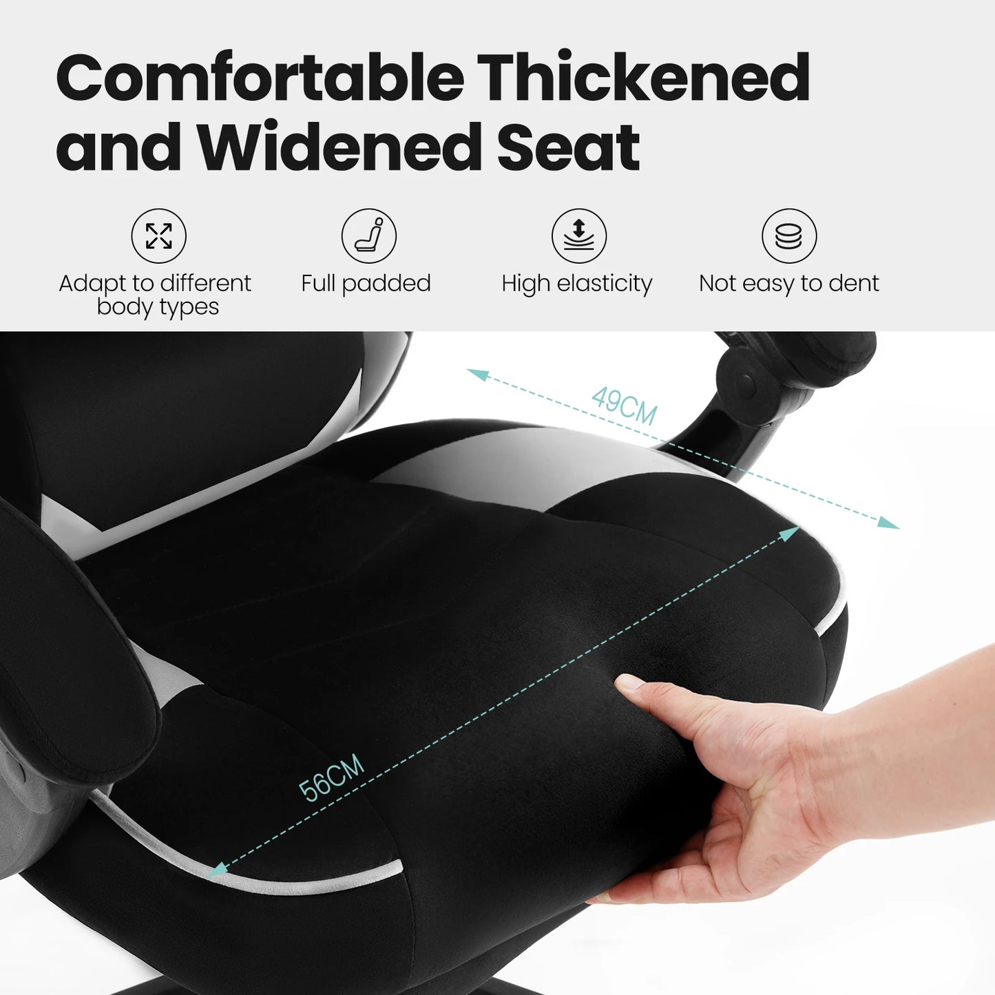 WOLTU Swivel  Gaming Racing Chair Desk Office Computer Chair Sports Seat with Headrest Lumbar Cushion Footrest Gamer Chair