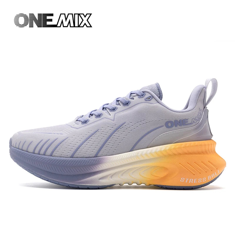 ONEMIX Nouvelles chaussures de course à amorti pour hommes, adaptées aux coureurs intensifs, à lacets, sportives, pour femmes, antidérapantes, d'extérieur, athlétiques, baskets pour hommes