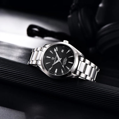 PAGANI DESIGN luxury men’s watch – Mechanical automatic model (calibre 8215), stainless steel, water-resistant, with date display and luminescent hands