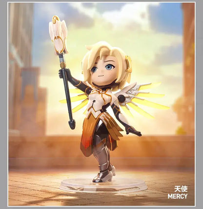 POP MART Seria Overwatch „Play of The Game” – Cutie surpriză originală cu conținut aleatoriu – Figurine drăguțe de anime, ornamente și figurine de acțiune
