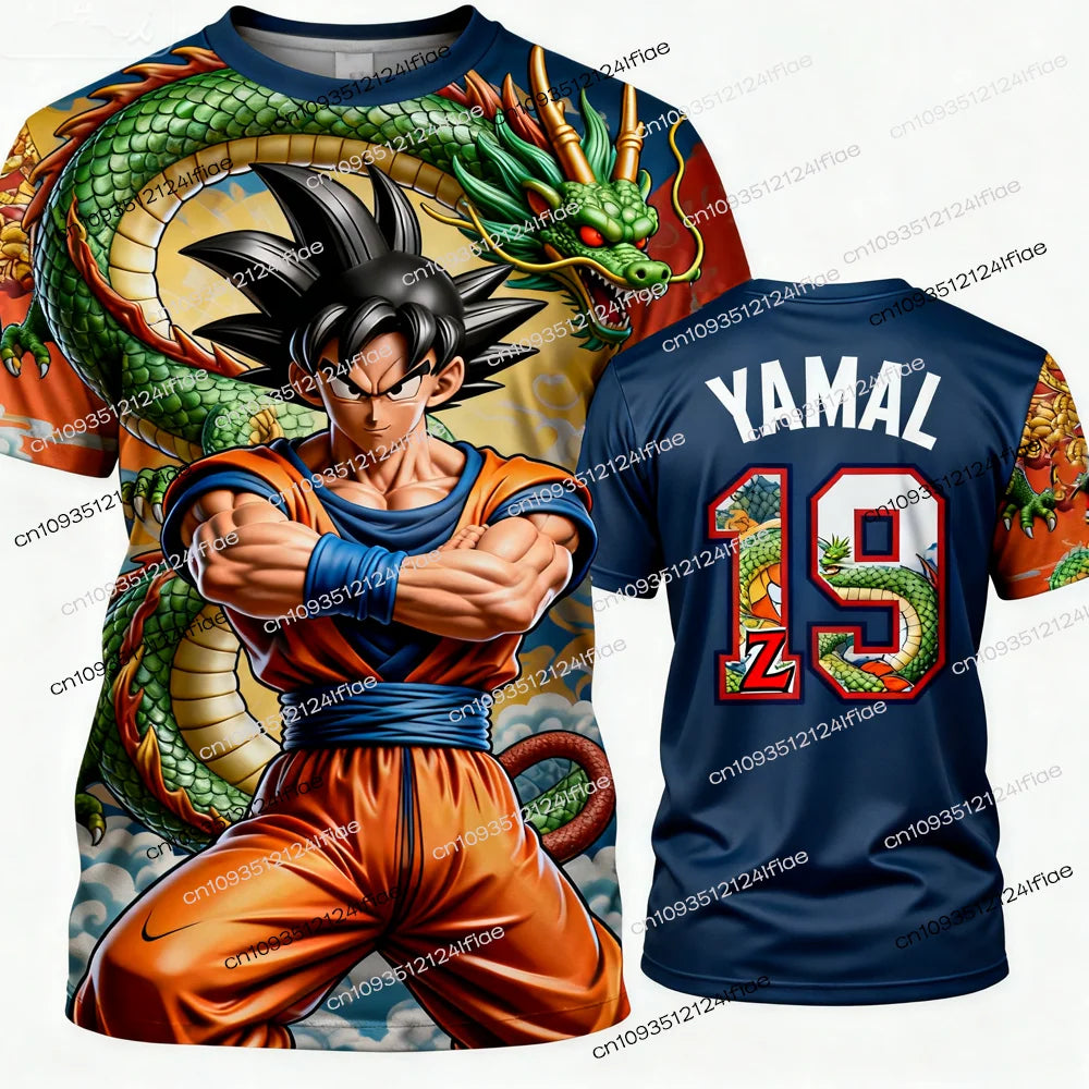 2025 New Dragon Ball Z Son Goku Special Edition Yamal Football Jersey T-shirt Kids Football Training Suit Men Sports T-shirt