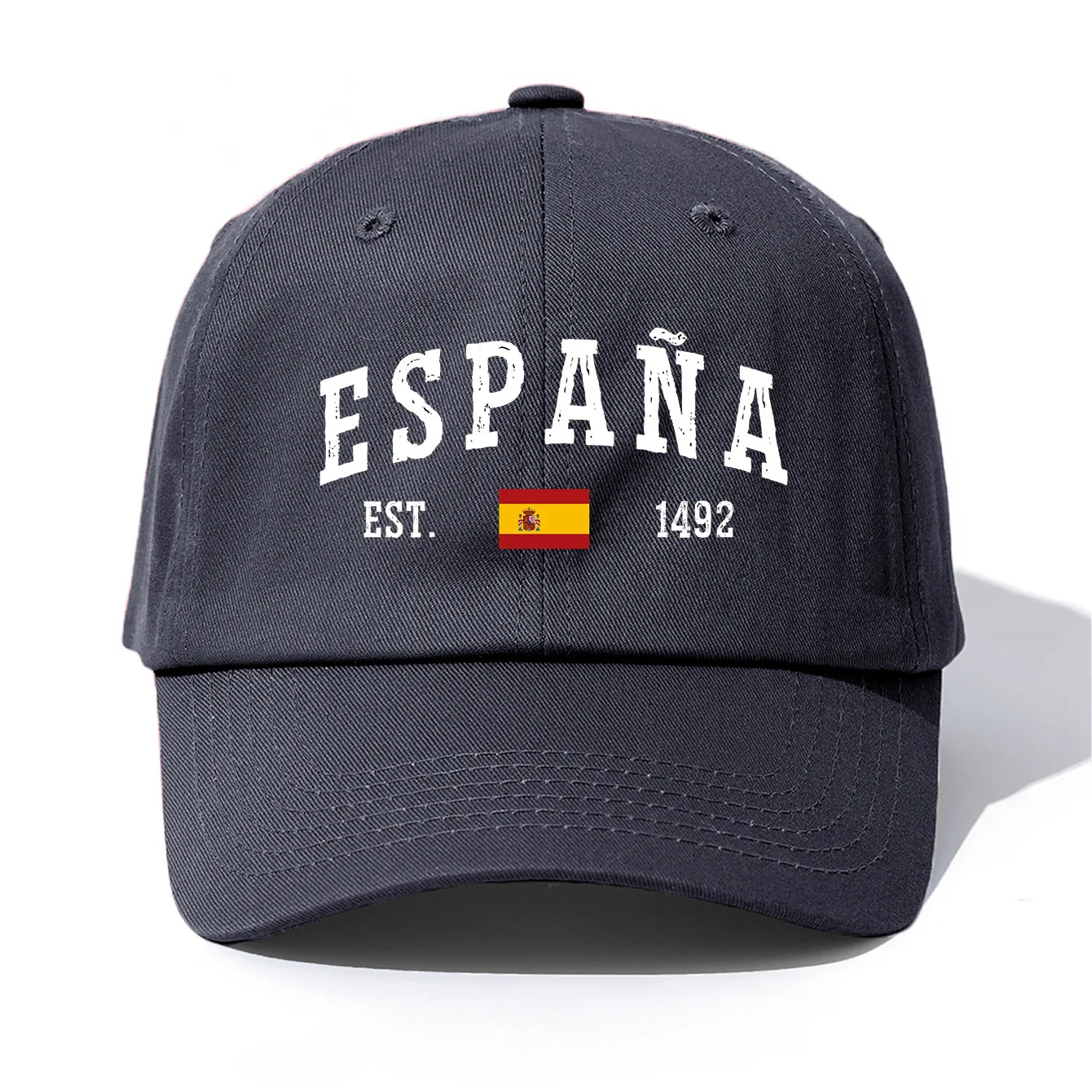 1pc ESPANA Print Baseball Cap for Adults,Minimalist Retro Style Casual Soft Adjustable Dad Hat,Perfect As Gift
