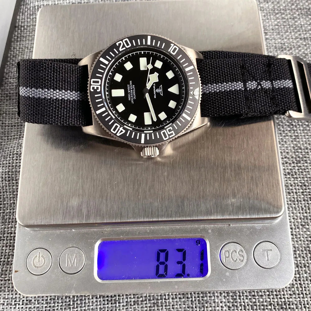 Titanium Case Tandorio 42mm Retro FXD NH35 PT5000 Mechanical Men's Watch Sapphire 200M Diver Watches Luminous Watches for Men