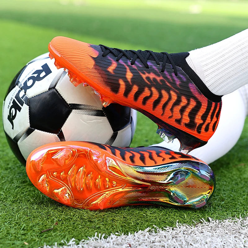 Nouvelles chaussures de football pour hommes, légères, de haute qualité, pour terrain gazonné, best-seller, crampons antidérapants mi-montants pour l'entraînement en extérieur