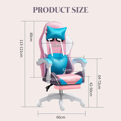 RGB LED Gaming Chair for Adults with Speakers, Ergonomic Gaming Chair, Reclining Computer Gaming Chair with Lumbar Support & Adjustable Height