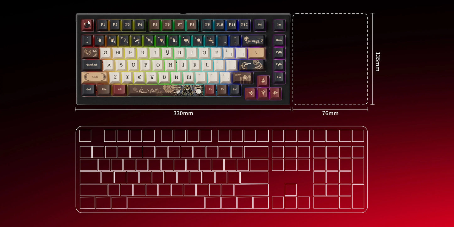 Akko TAC75 HE Magnetic Keyboard 75% Magnetic Switch Rapid Trigger 0.005mm ARGB 8K Polling Rate Wired Gamer Customized Keyboard