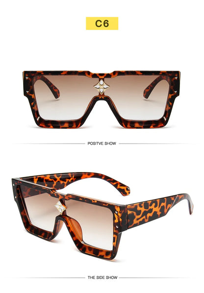 Stylish Cyclone Luxury Sunglasses for Men Women Brand Designer Square Sun Glasses Driving Aviation Fashion Shades UV400