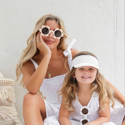 New Trendy Sunflower Sunglasses for Women Retro Round Flower Sun Glasses Fun Novel Disco/Festival/Party Shades for Adults