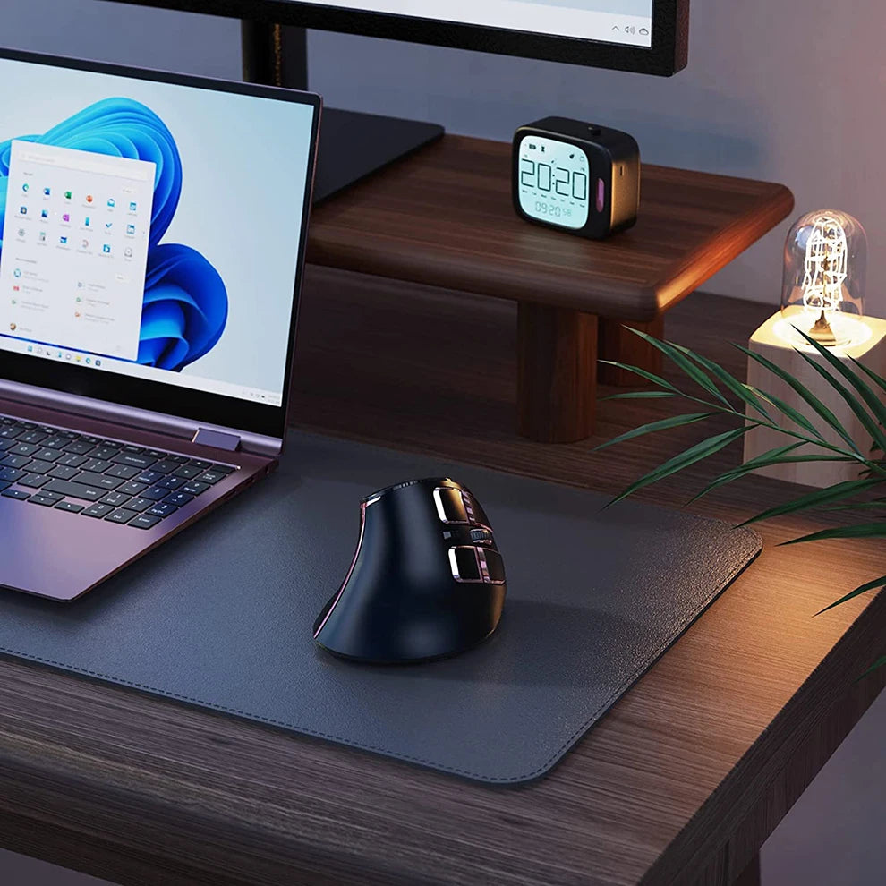 Mouse vertical wireless Jomaa 2.4G+Bluetooth pentru Apple Mac, laptop, notebook, 9 butoane, reîncărcabil, mouse gaming pentru PC și iPad