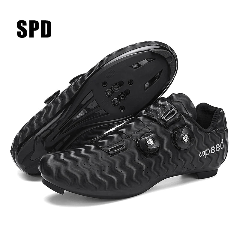 Sapatilhas de Ciclismo Novas para Homem, Auto-Bloqueantes, para Corrida de Estrada, Sapatilhas de Treino sem Bloqueio, Sapatilhas de Ciclismo para Mulher com Encaixes SPD