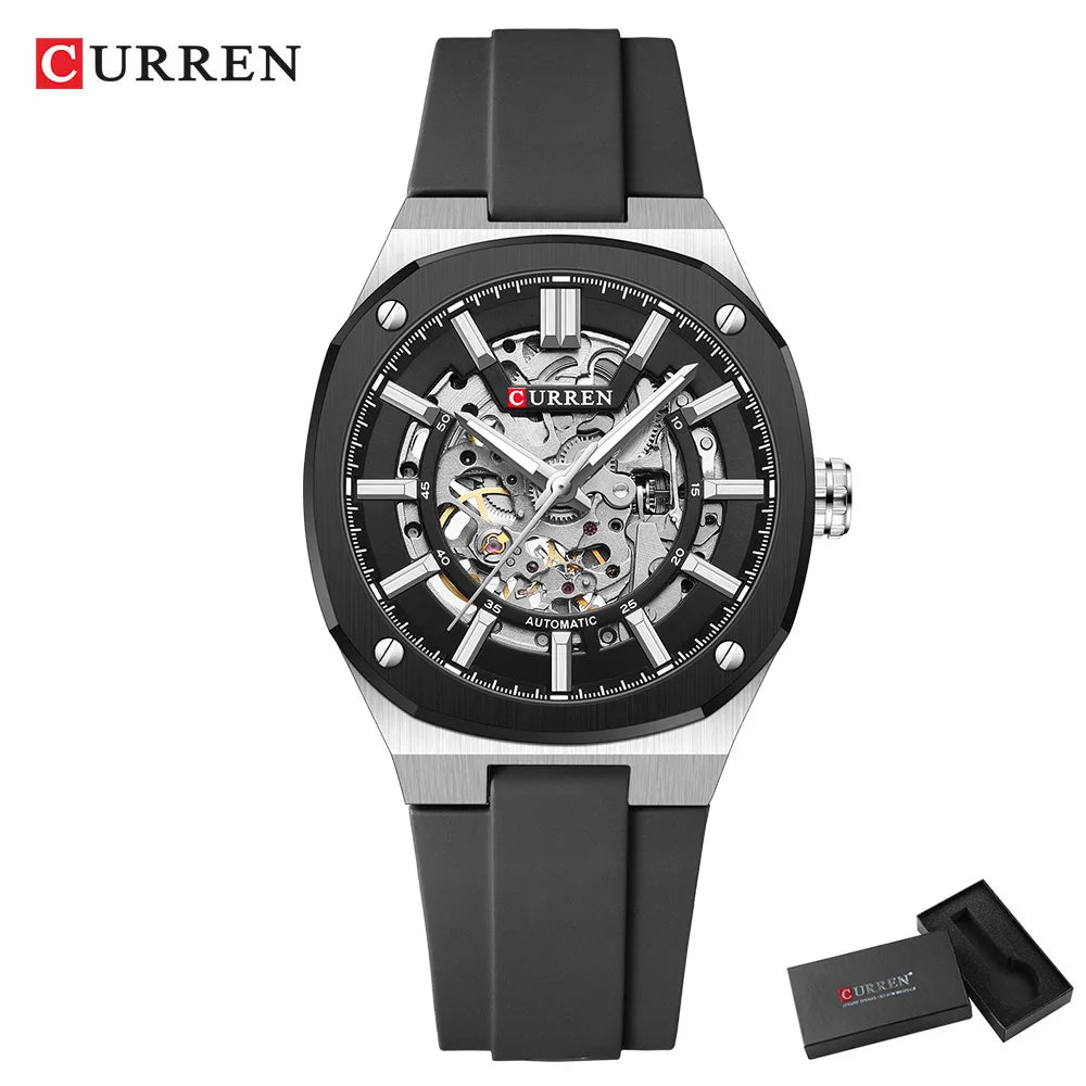 2025 CURREN New Men Mechanical Watch Luxury Sapphire Glass Automatic Watch 41MM Stainless Steel Watch for Men