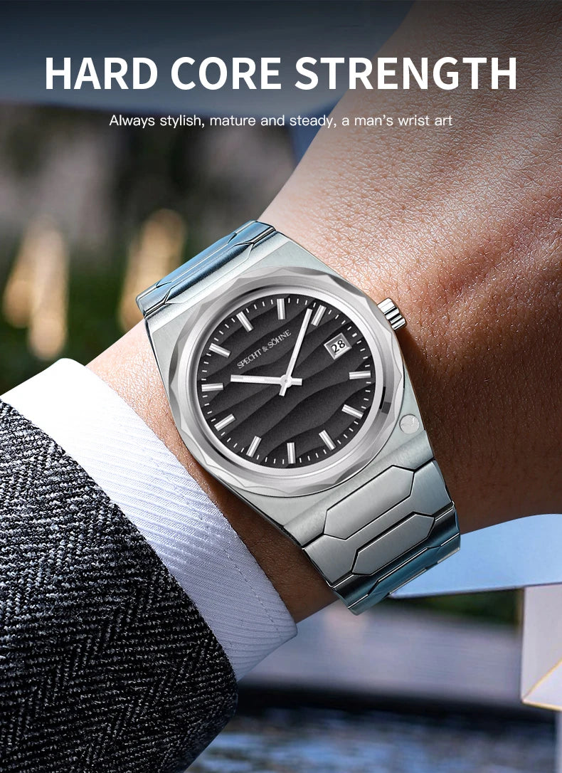 2025 New Arrivals Specht & Söhne 222 Gold Watches For Men Super Slim Steel Sapphire Classic Quartz Watch Relogio Masculino 37MM