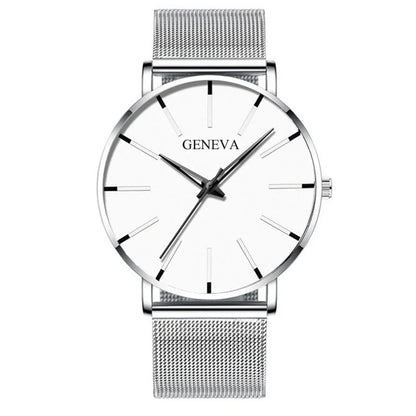 Fashion Mens Watches Top Brand Luxury Quartz Watch Men Casual Slim Mesh Steel Waterproof Sport Watch Relogio Masculino